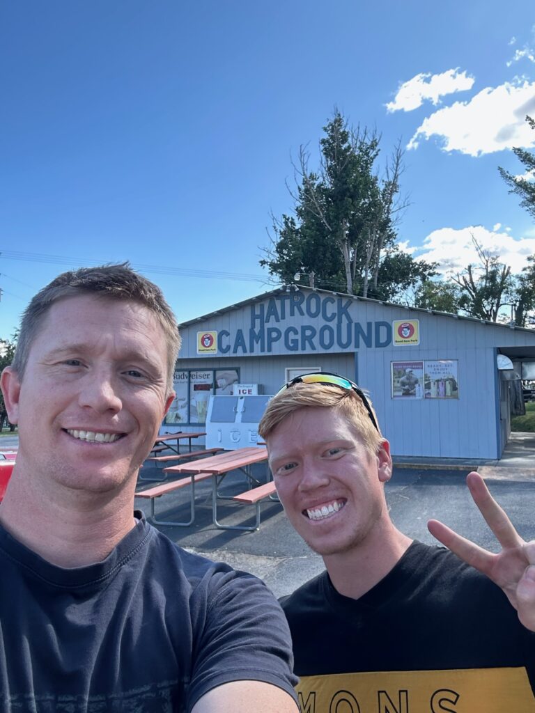 Chad and I at Hat Rock Campground (Lewis and Clark Trail)