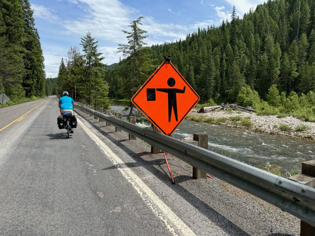 Day 8 - Road construction on Route 12 over Lolo Pass