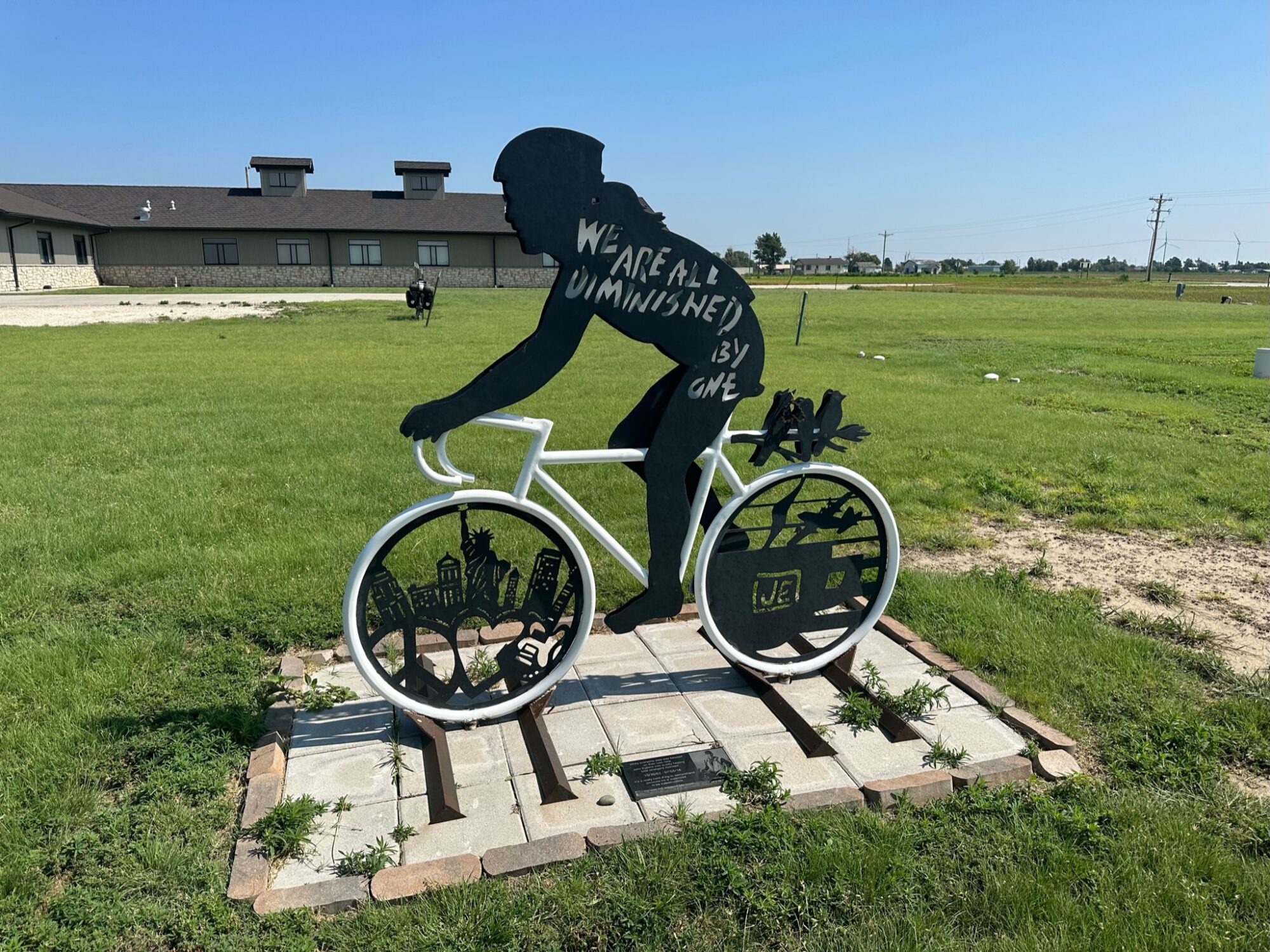 Day 25 - A memorial to John Egbers, a cyclist killed on the TransAmerica Trail