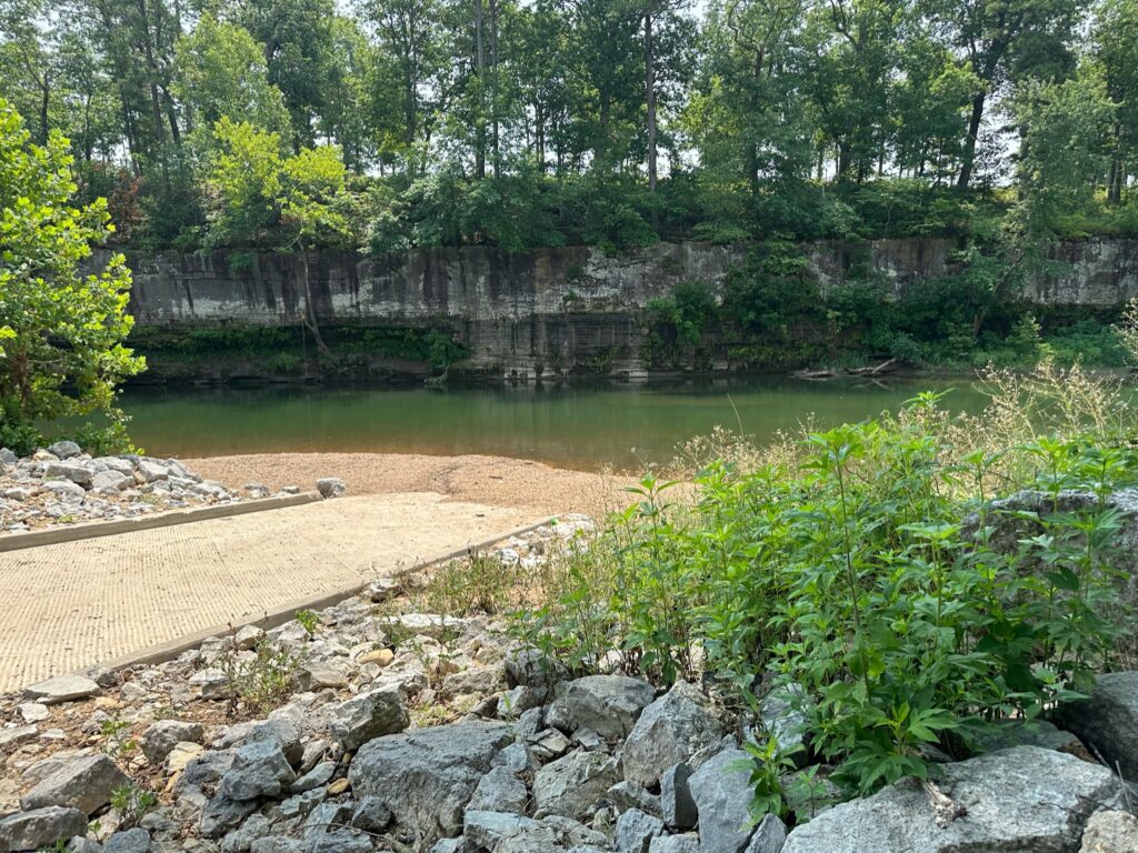 Day 31 - Lunch at Dogs Bluff on Big Piney River in Houston, Missouri. I took a swim here.