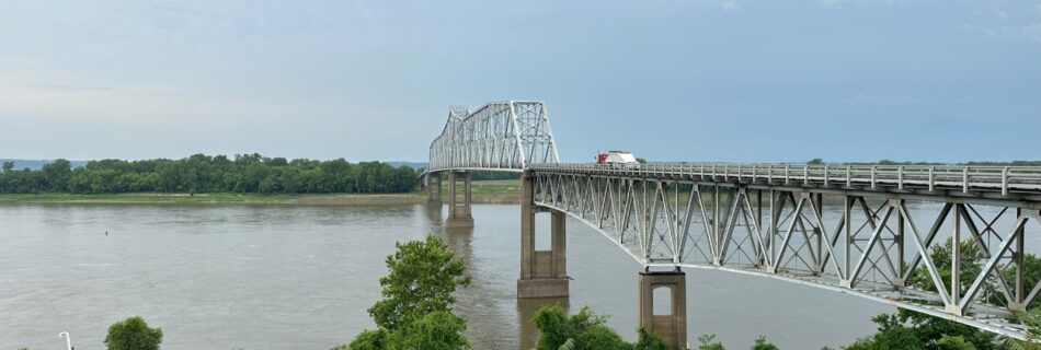 Day 33 - Looking back toward Missouri over the mighty Mississippi River