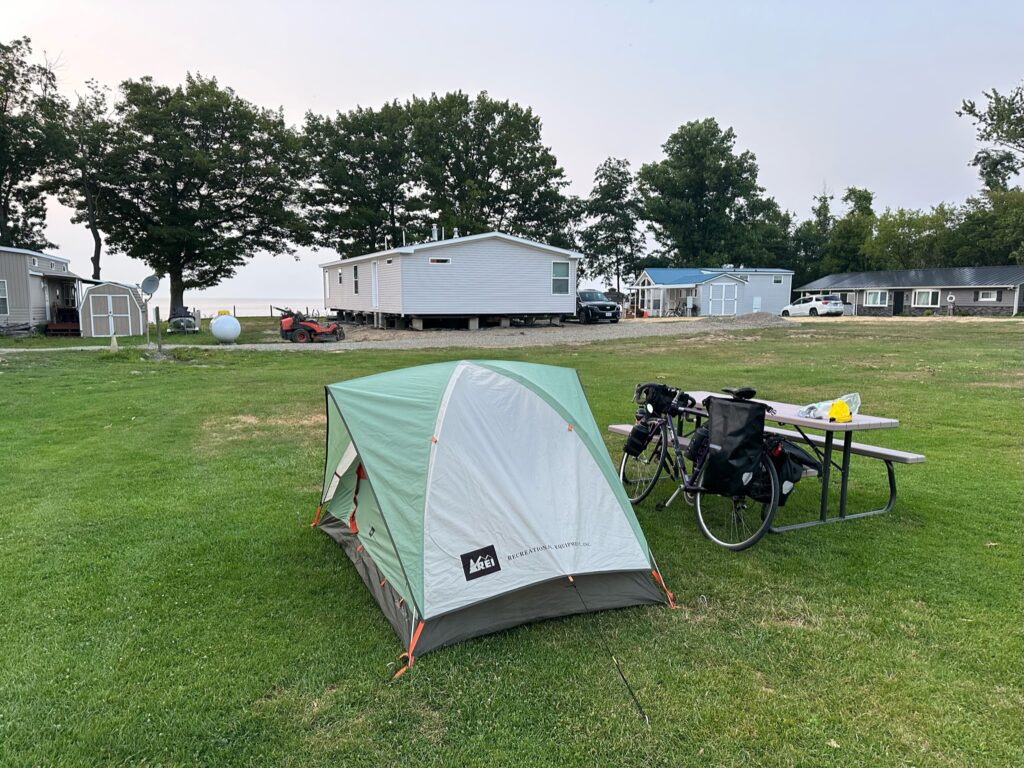 Day 40- Lake Erie Campsite