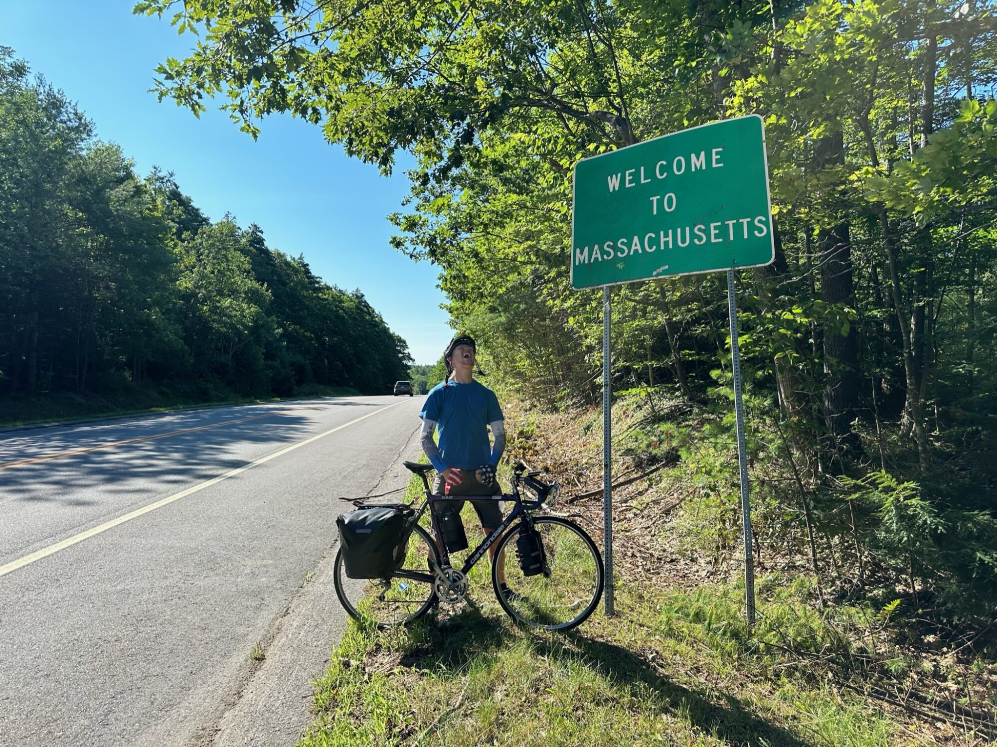 Day 47 - Welcome to Massachusetts. My last state, state Number 17 and my home.