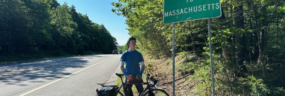 Day 47 - Welcome to Massachusetts. My last state, state Number 17 and my home.